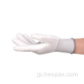 Hespax高品質の安全産業整備士PUグローブ